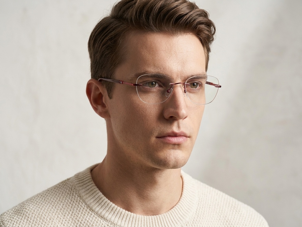BS2012-3394_Red_Invisible_Metal_Glasses-tryon_male
