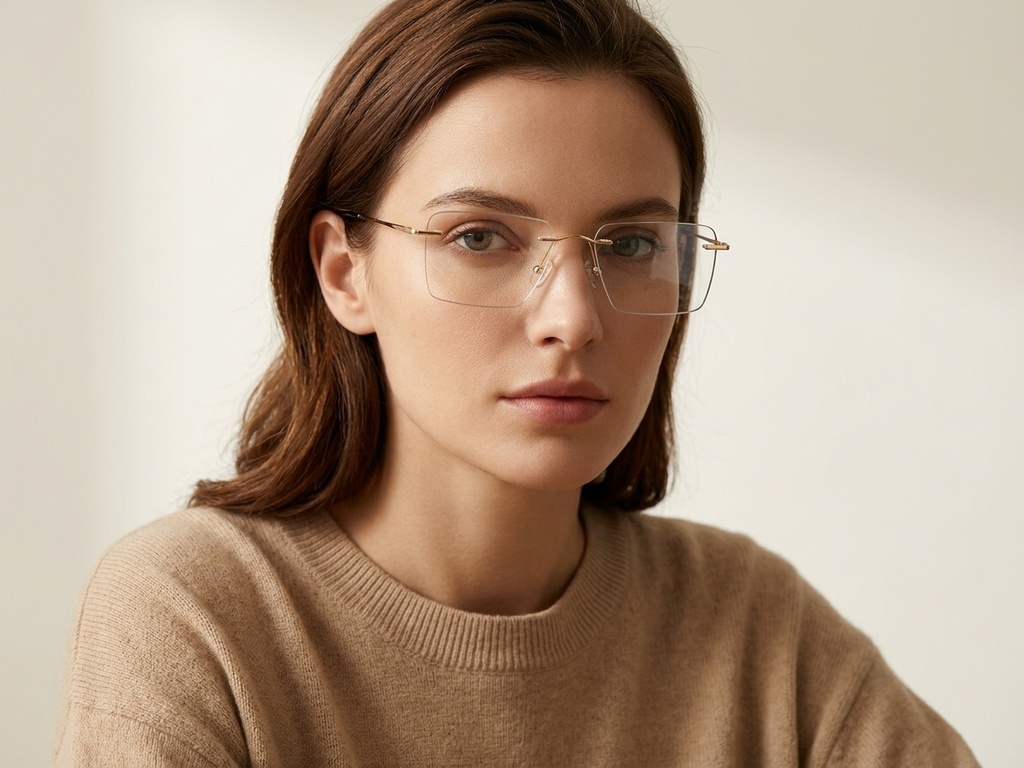 BS2012-3396_Golden_Invisible_Metal_Glasses-tryon_female