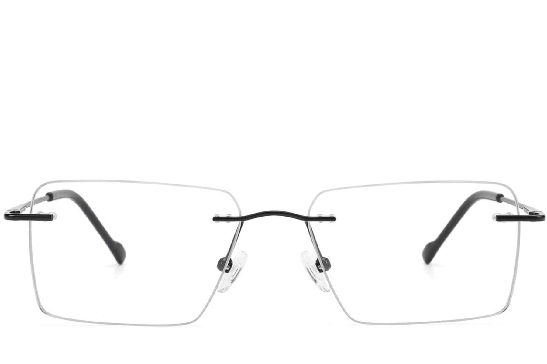 BS2012-3400_Black_Invisible_Metal_Glasses-front