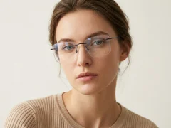 BS2012-3400_Black_Invisible_Metal_Glasses-tryon_female