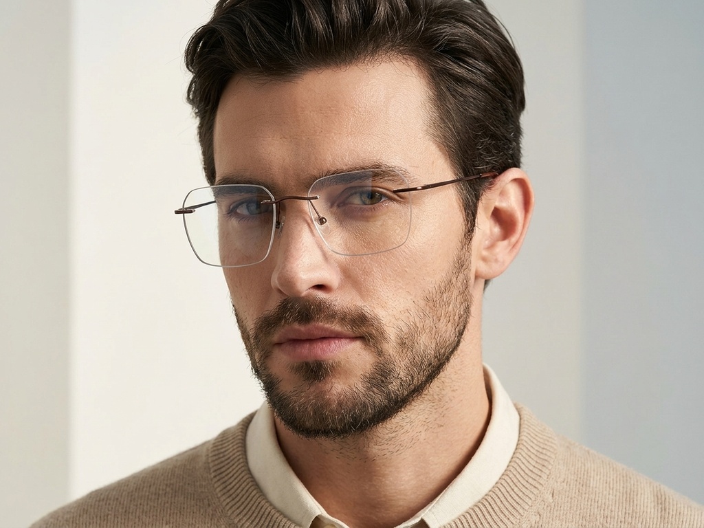 BS2012-3403_Red_Invisible_Metal_Glasses-tryon_male