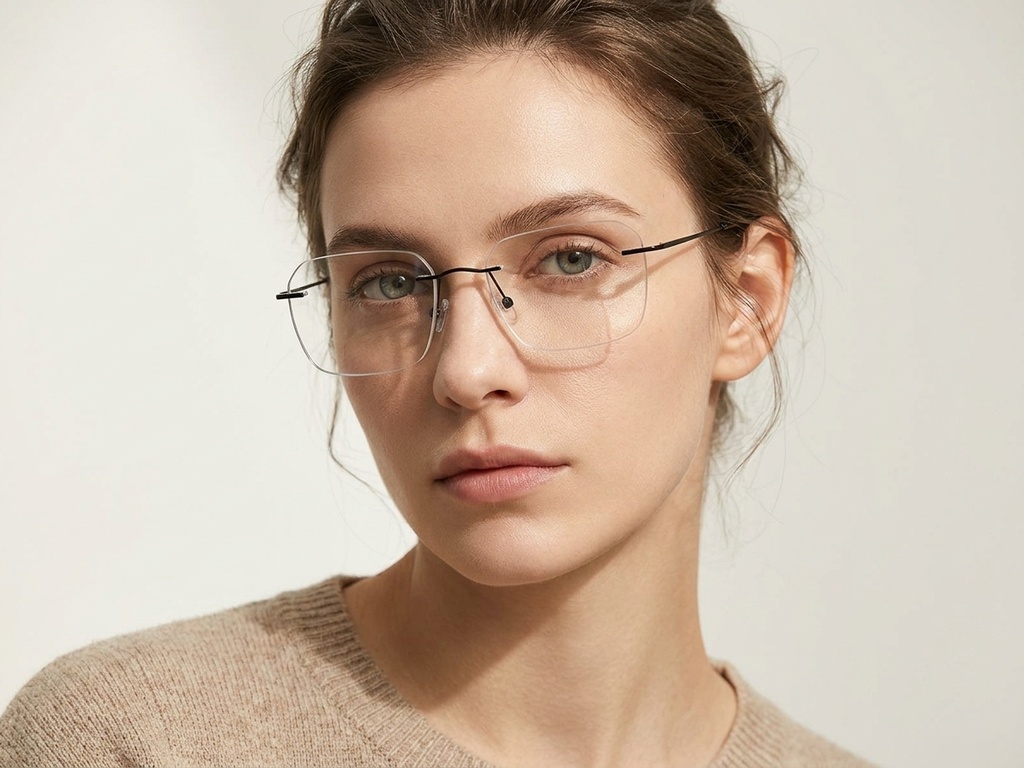 BS2012-3405_Black_Invisible_Metal_Glasses-tryon_female