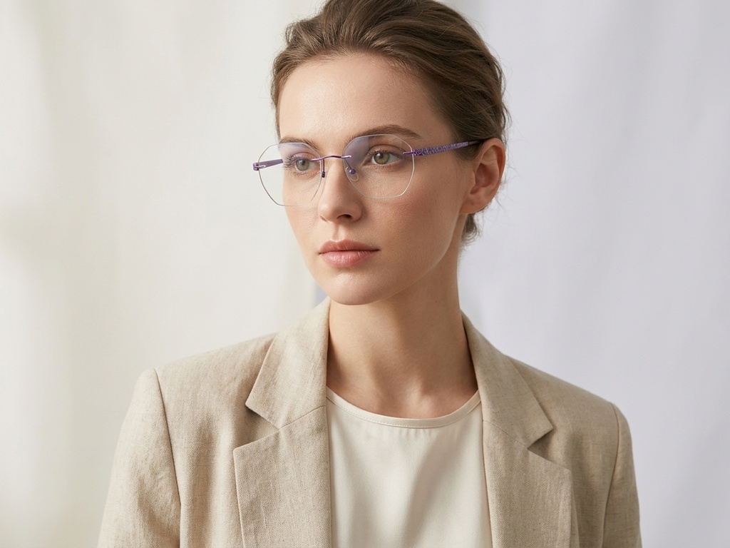 BS2012-3408_Purple_Invisible_Metal_Glasses-tryon_female