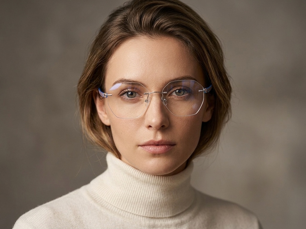 BS2012-3410_Silver_Invisible_Metal_Glasses-tryon_female
