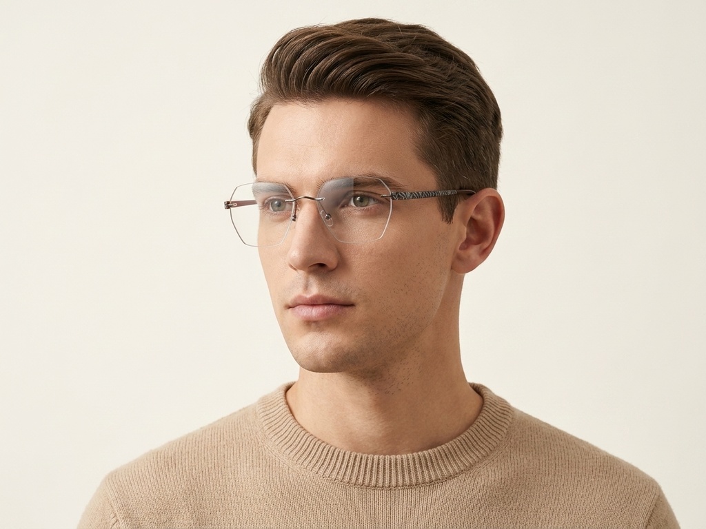 BS2012-3415_Grey_Invisible_Metal_Glasses-tryon_male