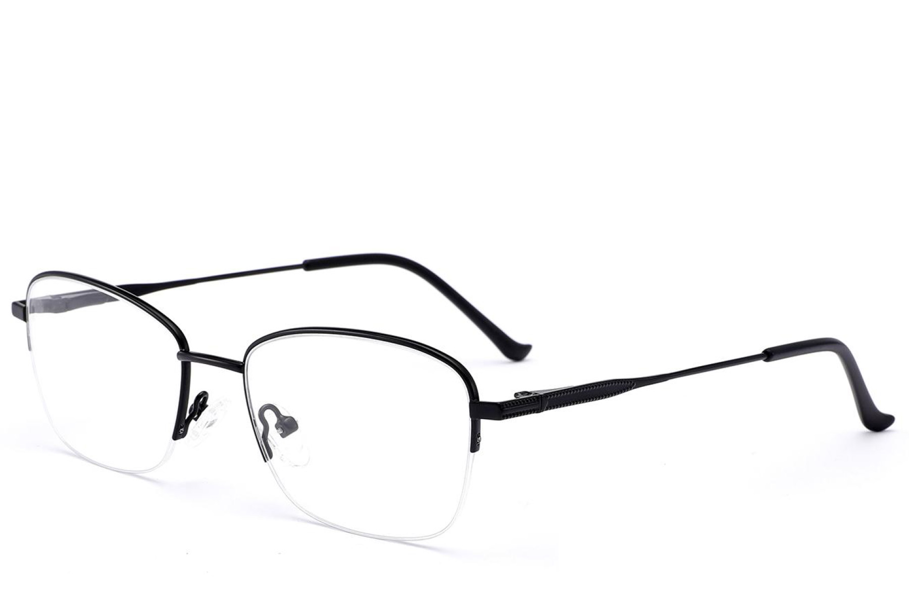 BS2012-3418_Black_Semi-rimless_Metal_Glasses_corner