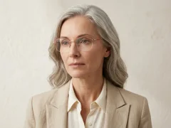 BS2012-3421_Red_Semi-rimless_Metal_Glasses-tryon_female