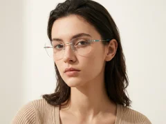 BS2012-3427_Green_Invisible_Metal_Glasses-tryon_female