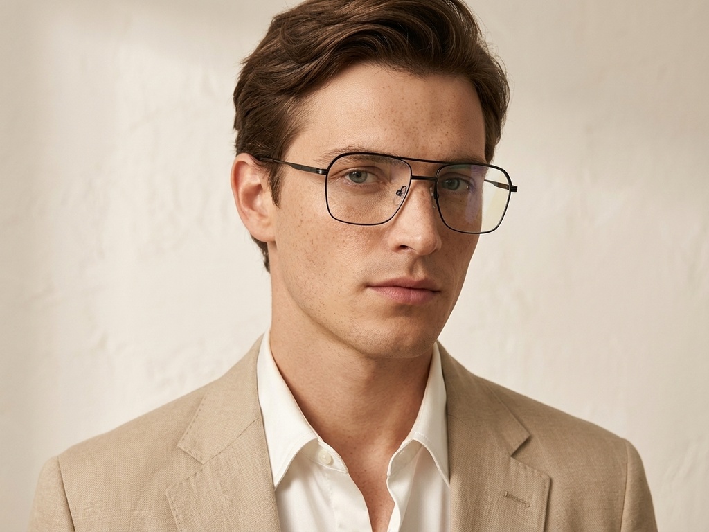 BS2012-3428_Black_Aviator_Metal_Glasses-tryon_male