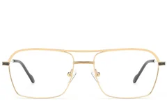 BS2012-3430_Golden_Aviator_Metal_Glasses_front