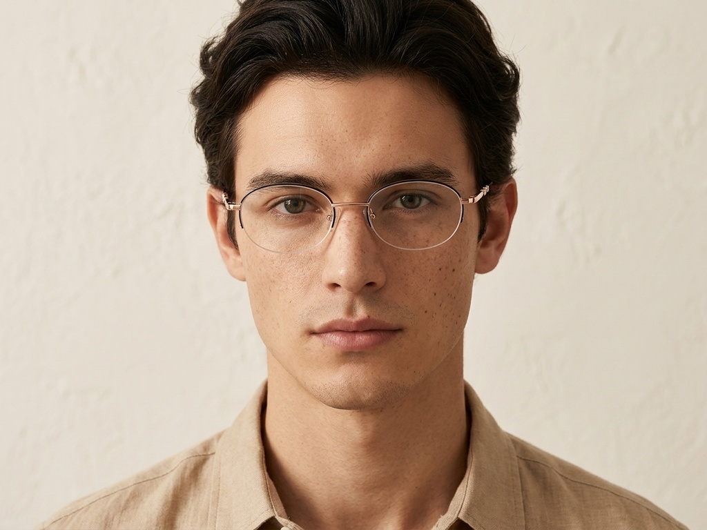 BS2012-3433_Black_Semi-rimless_Metal_Glasses-tryon_male