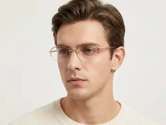 BS2012-3434_Red_Semi-rimless_Metal_Glasses-tryon_male