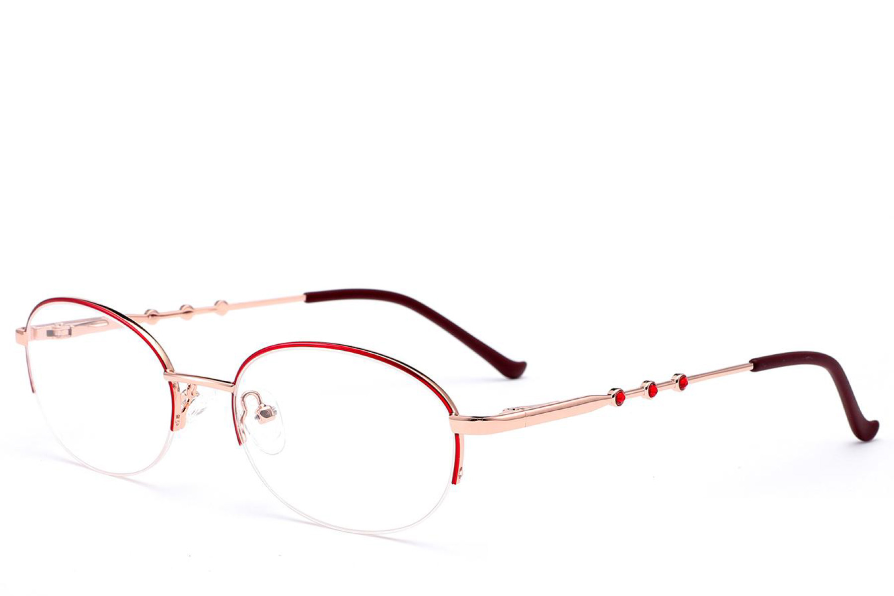 BS2012-3434_Red_Semi-rimless_Metal_Glasses_corner