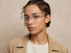 BS2012-3435_Green_Semi-rimless_Metal_Glasses-tryon_female