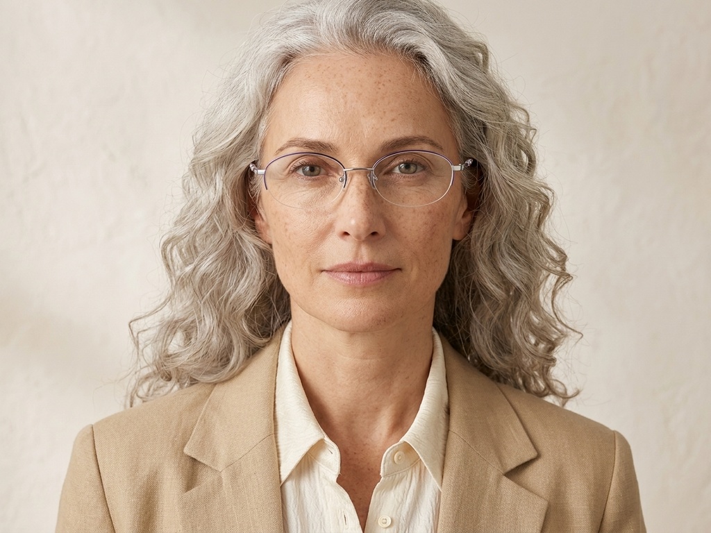 BS2012-3437_Purple_Semi-rimless_Metal_Glasses-tryon_female