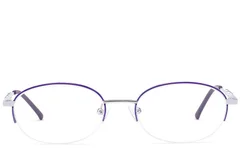 BS2012-3437_Purple_Semi-rimless_Metal_Glasses_front