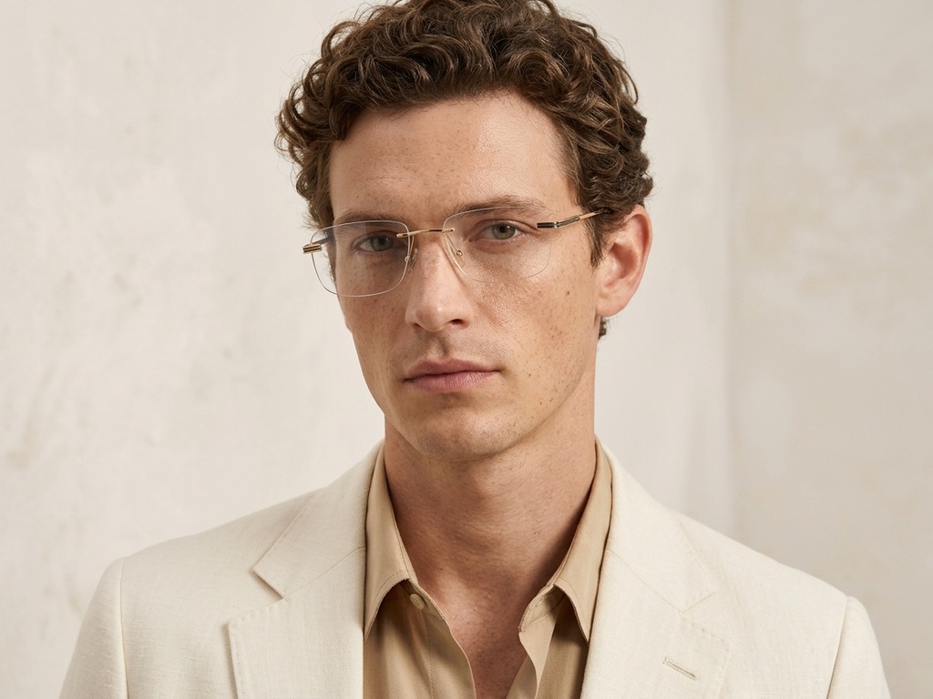 BS2012-3444_Golden_Invisible_Metal_Glasses-tryon_male