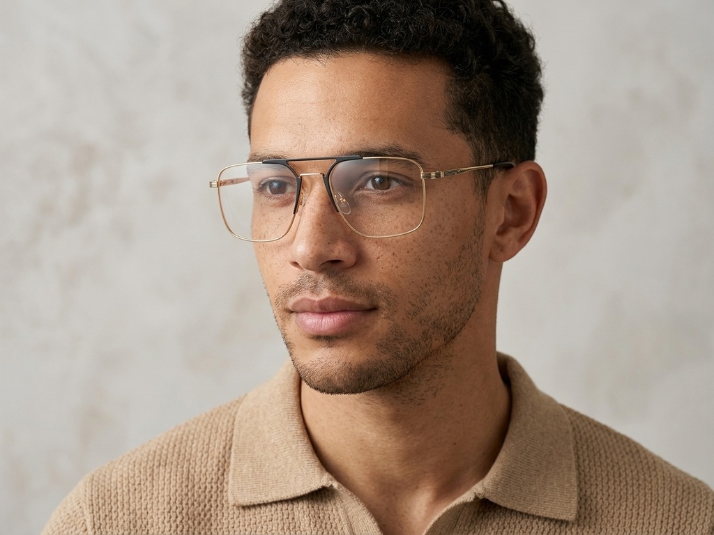 BS2012-3449_Golden_Aviator_Metal_Glasses-tryon_male