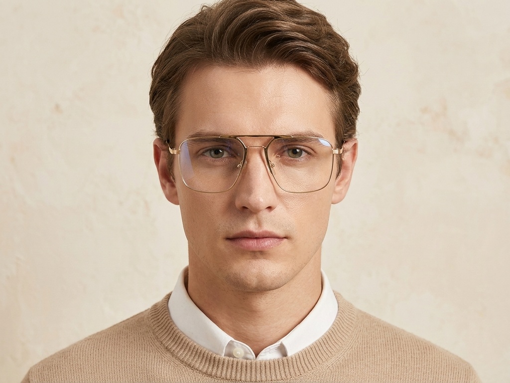 BS2012-3452_Golden_Aviator_Metal_Glasses-tryon_male