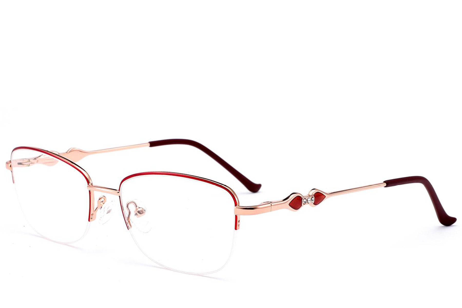 BS2012-3456_Red_Semi-rimless_Metal_Glasses_corner