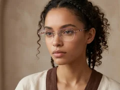 BS2012-3457_Purple_Semi-rimless_Metal_Glasses-tryon_female