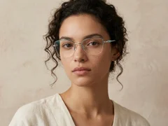 BS2012-3459_Green_Semi-rimless_Metal_Glasses-tryon_female