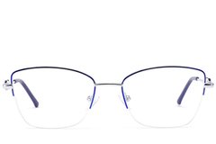 BS2012-3460_Blue_Semi-rimless_Metal_Glasses_front