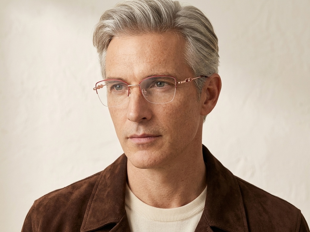 BS2012-3461_Red_Semi-rimless_Metal_Glasses-tryon_male