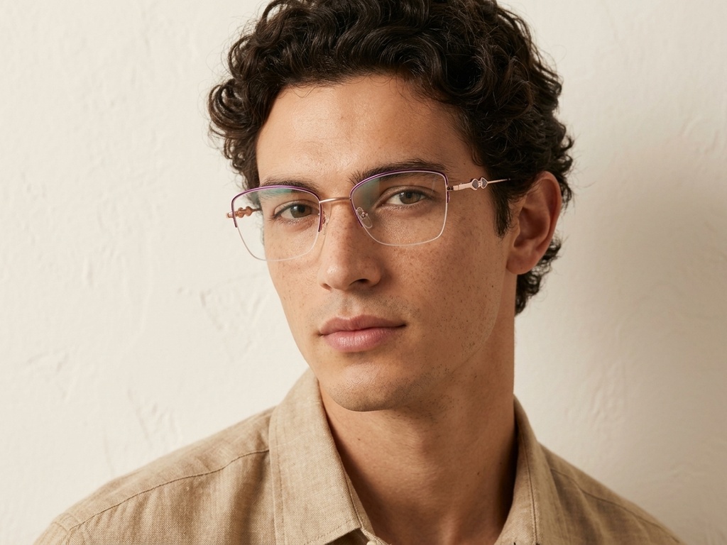 BS2012-3462_Purple_Semi-rimless_Metal_Glasses-tryon_male