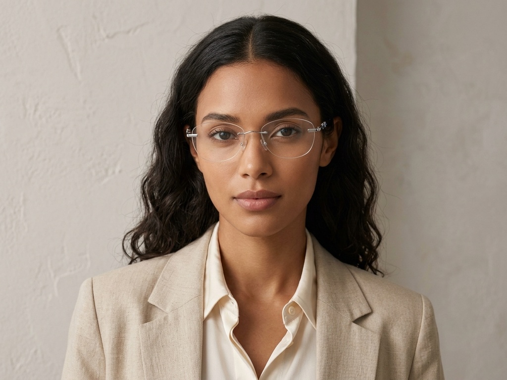 BS2012-3470_Silver_Invisible_Metal_Glasses-tryon_female