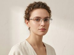 BS2012-3483_Black_Semi-rimless_Metal_Glasses-tryon_female