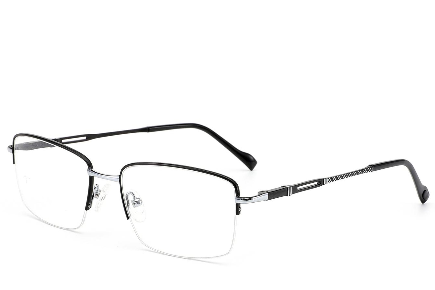BS2012-3483_Black_Semi-rimless_Metal_Glasses_corner