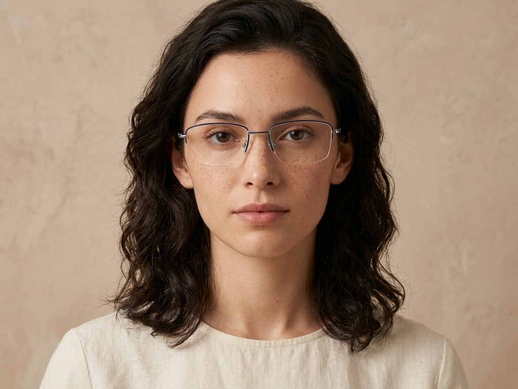 BS2012-3484_Blue_Semi-rimless_Metal_Glasses-tryon_female