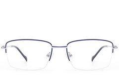 BS2012-3484_Blue_Semi-rimless_Metal_Glasses_front
