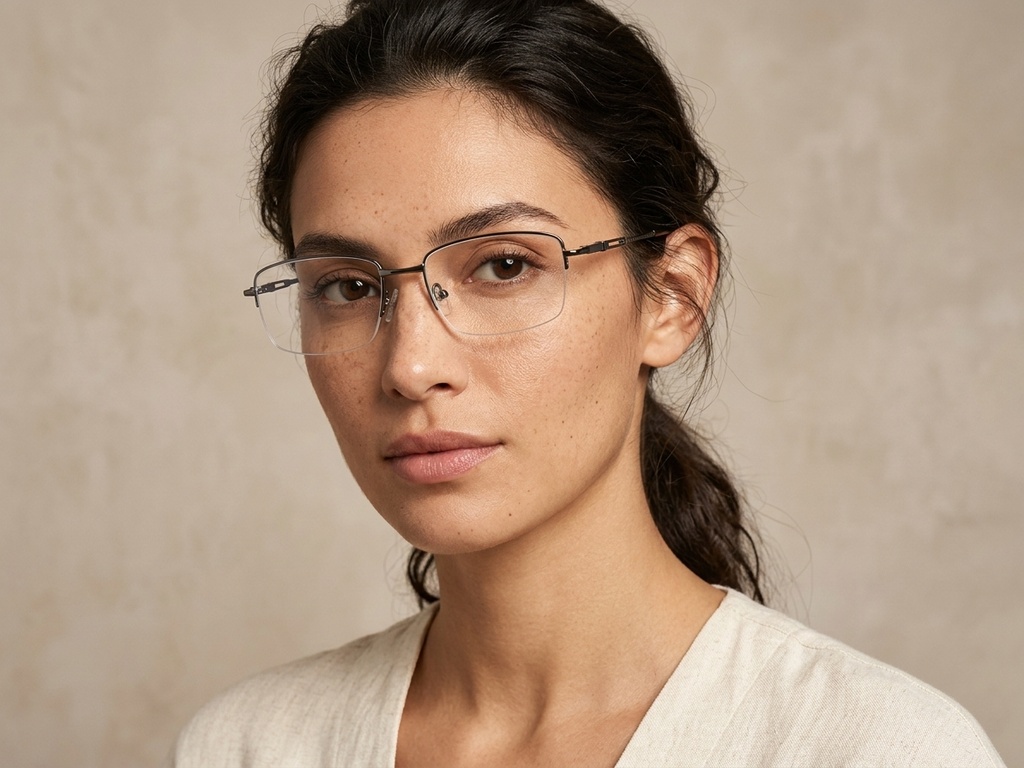 BS2012-3487_Grey_Semi-rimless_Metal_Glasses-tryon_female