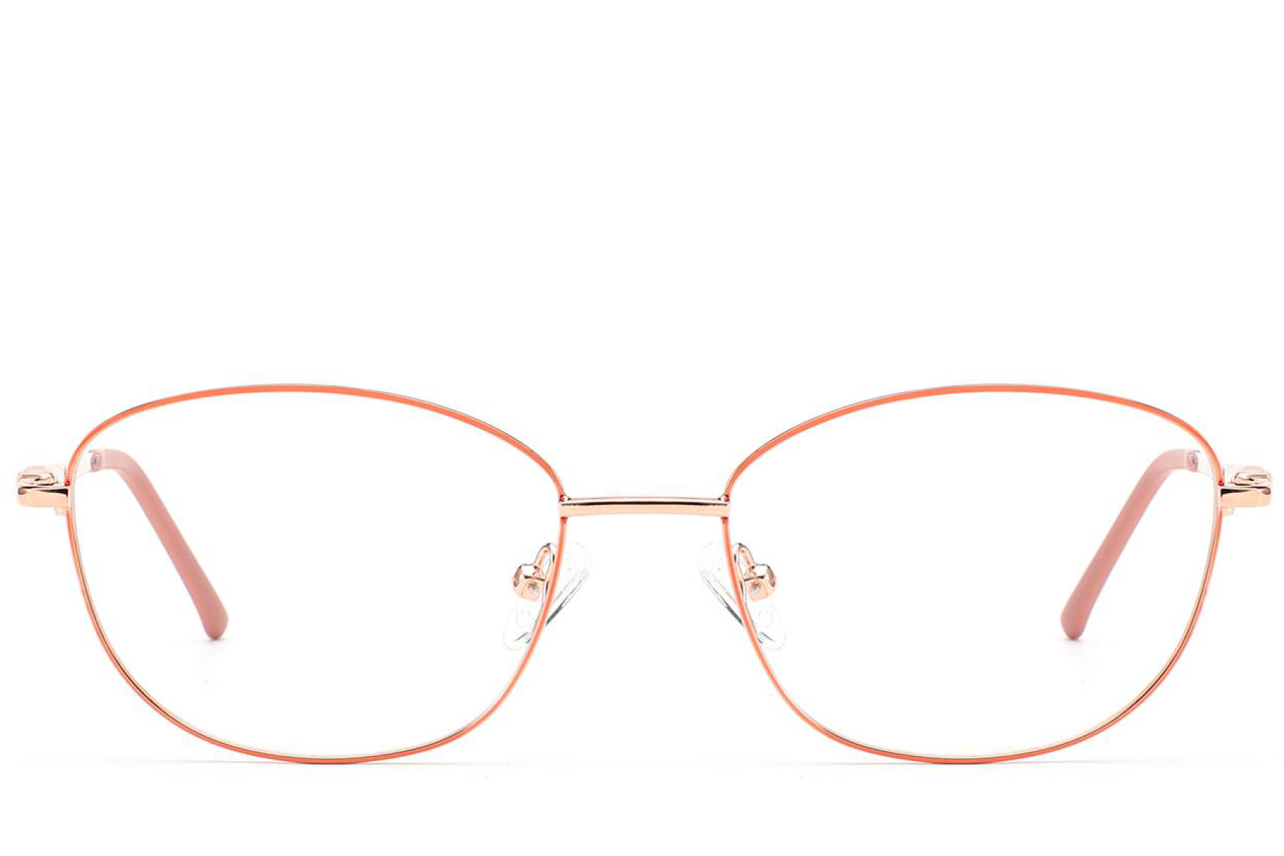 BS2012-3495_Orange_Butterfly_Metal_Glasses_front