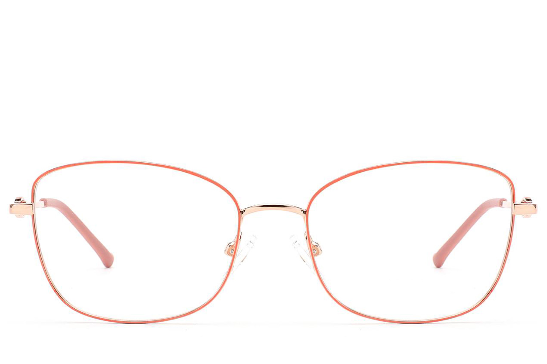 BS2012-3505_Orange_Butterfly_Metal_Glasses_front