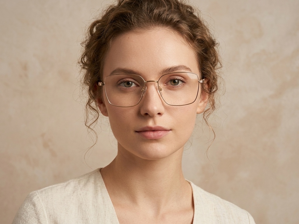 BS2012-3509_Golden_Rectangular_Metal_Glasses-tryon_female