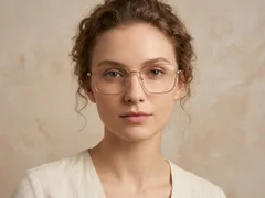 BS2012-3509_Golden_Rectangular_Metal_Glasses-tryon_female