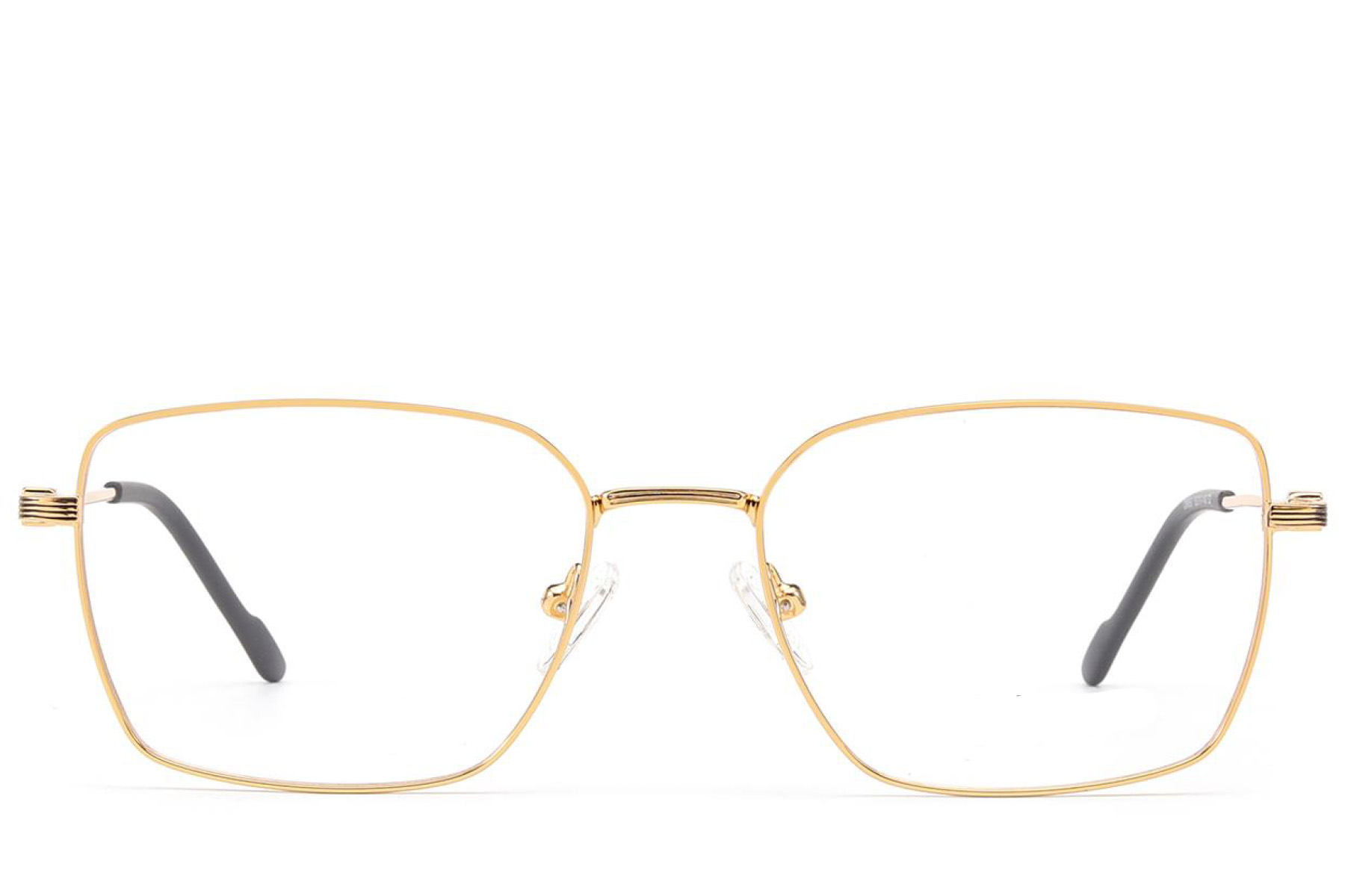 BS2012-3509_Golden_Rectangular_Metal_Glasses_front
