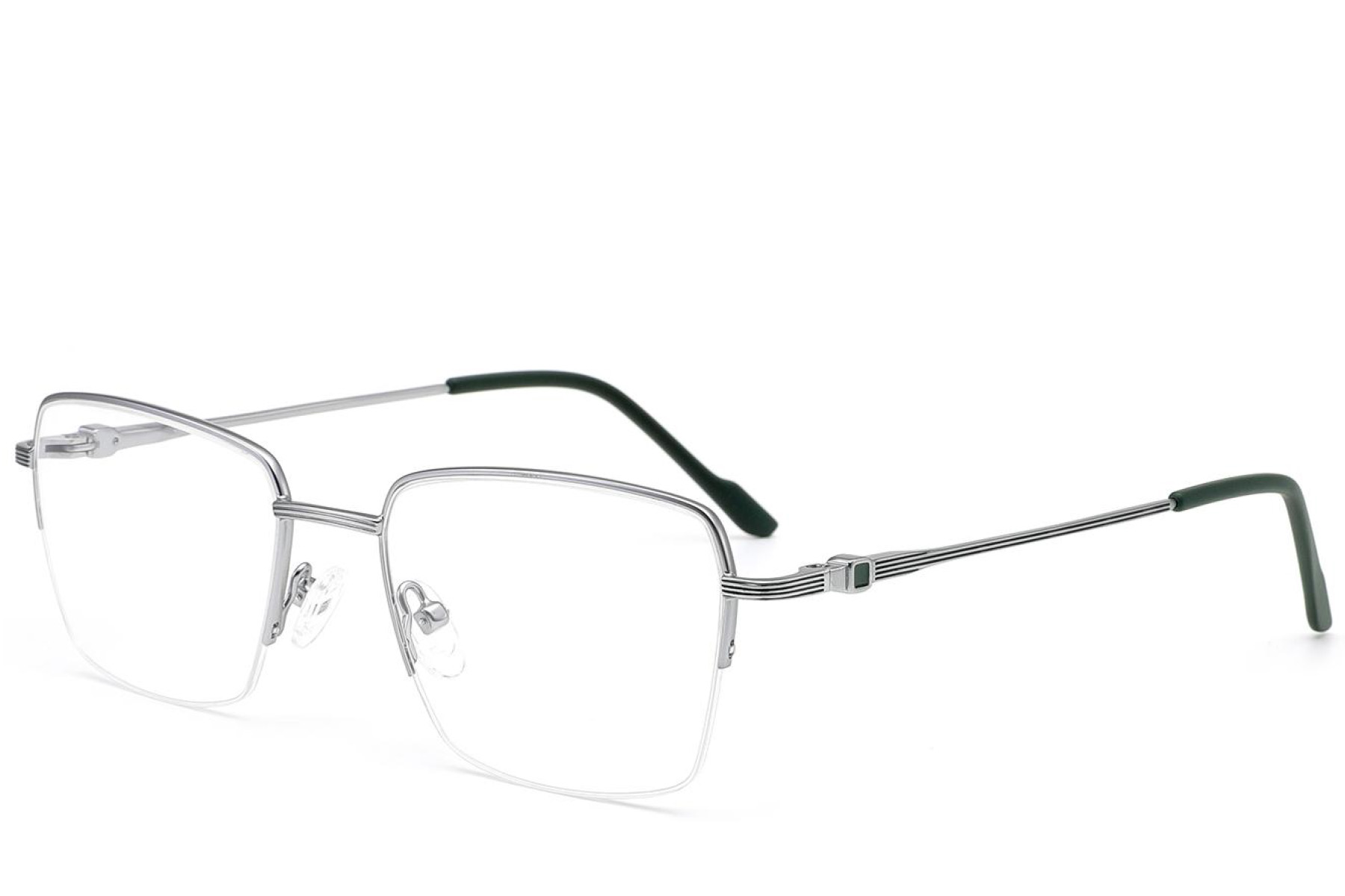 BS2012-3515_Silver_Semi-rimless_Metal_Glasses_corner