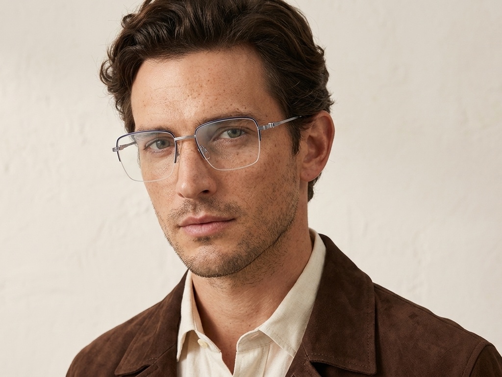 BS2012-3517_Blue_Semi-rimless_Metal_Glasses-tryon_male