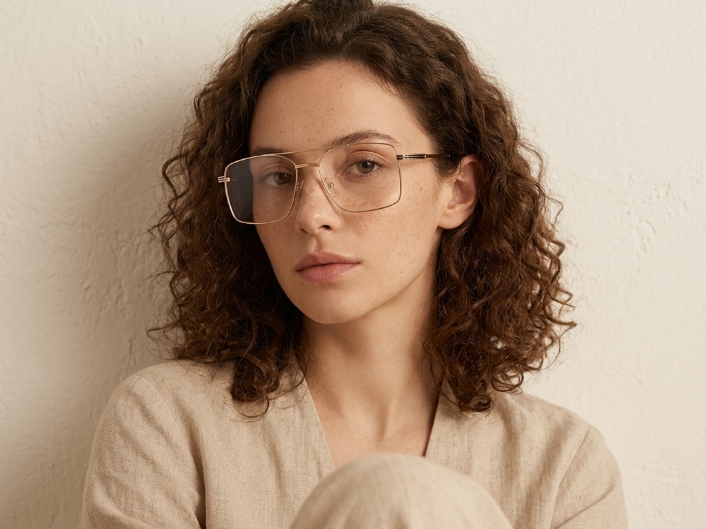 BS2012-3529_Golden_Aviator_Metal_Glasses-tryon_female