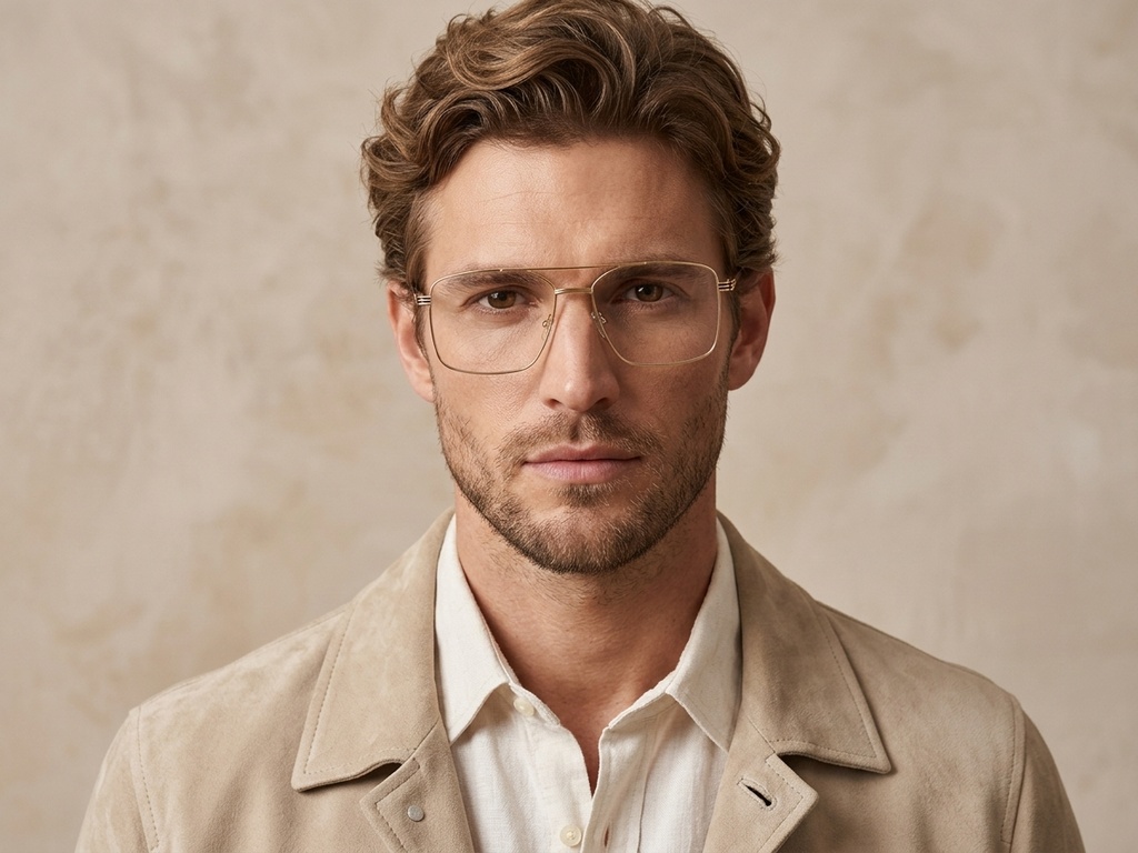 BS2012-3529_Golden_Aviator_Metal_Glasses-tryon_male