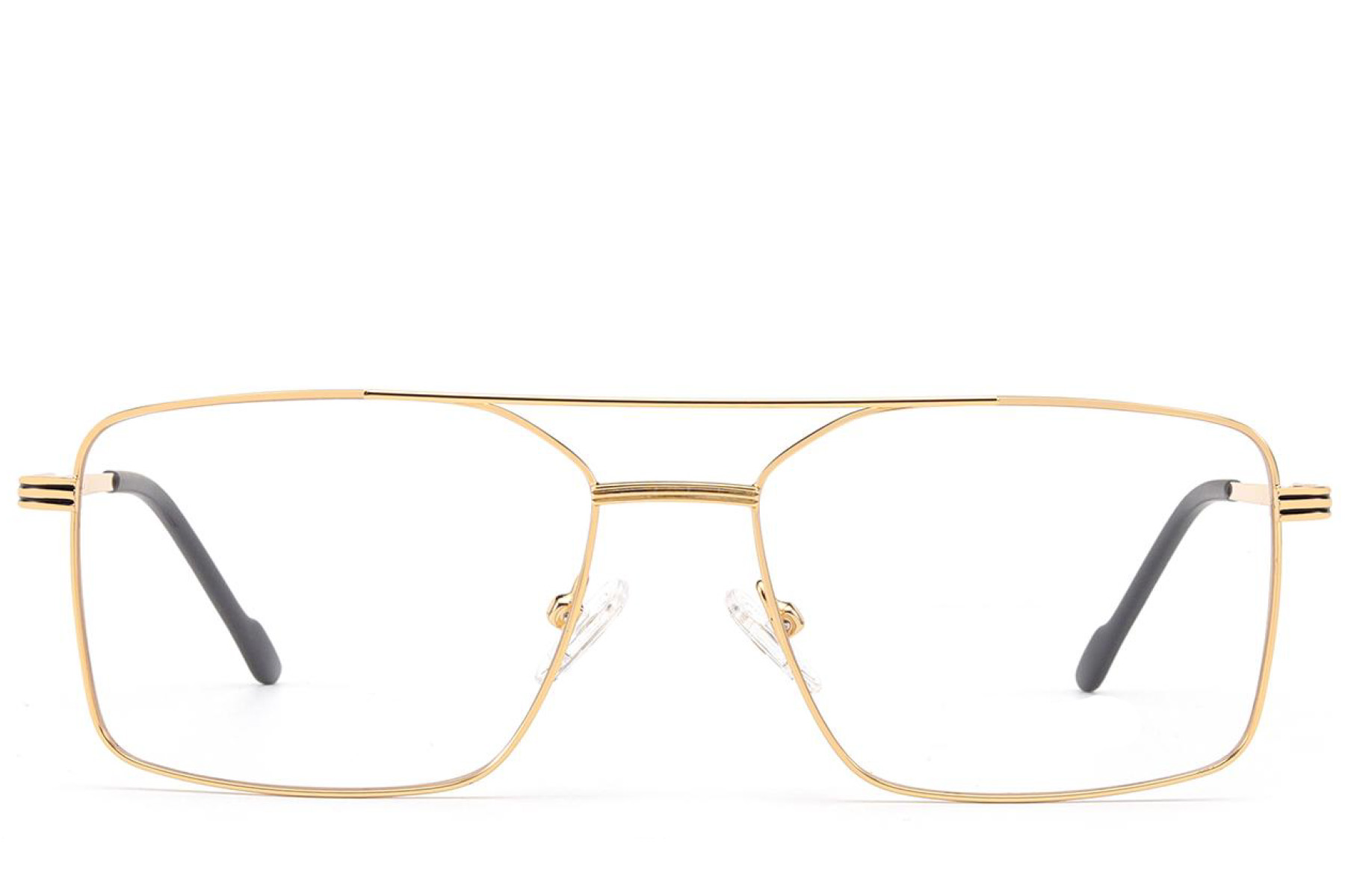 BS2012-3529_Golden_Aviator_Metal_Glasses_front