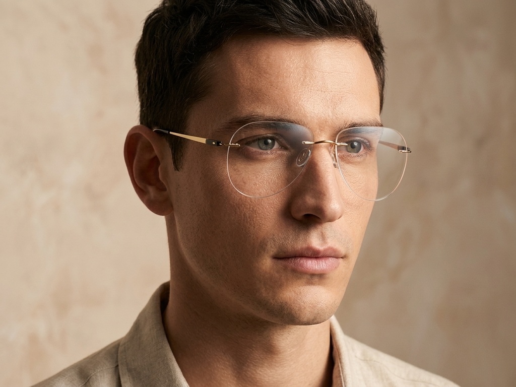 BS2012-3534_Golden_Invisible_Metal_Glasses-tryon_male