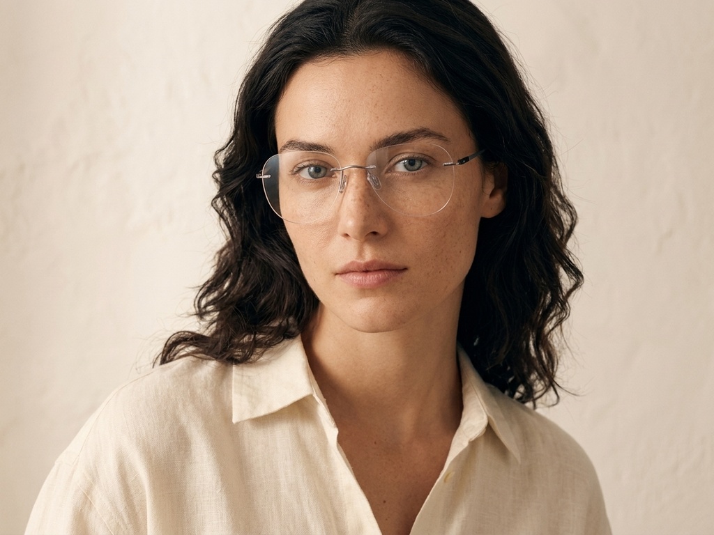 BS2012-3535_Silver_Invisible_Metal_Glasses-tryon_female