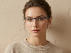 BS2012-3604_Blue_Semi-rimless_Metal_Glasses-tryon_female