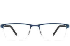 BS2012-3604_Blue_Semi-rimless_Metal_Glasses_front