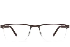 BS2012-3605_Brown_Semi-rimless_Metal_Glasses_front